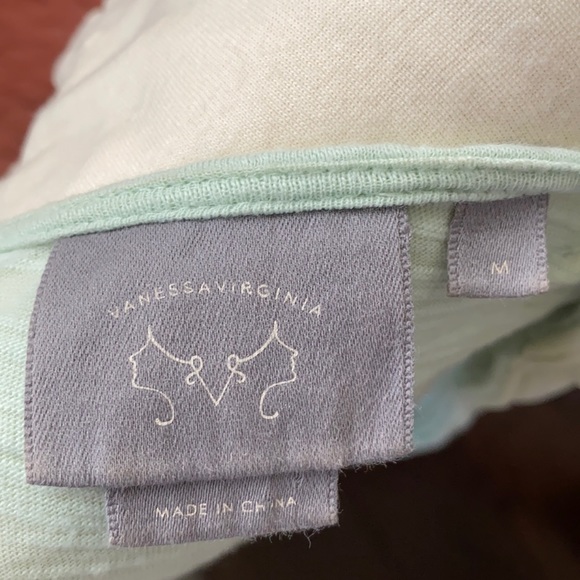 Vanessa Virginia Anthropologie Mint Ruffled Tank M - Picture 9 of 9